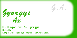 gyorgyi ax business card